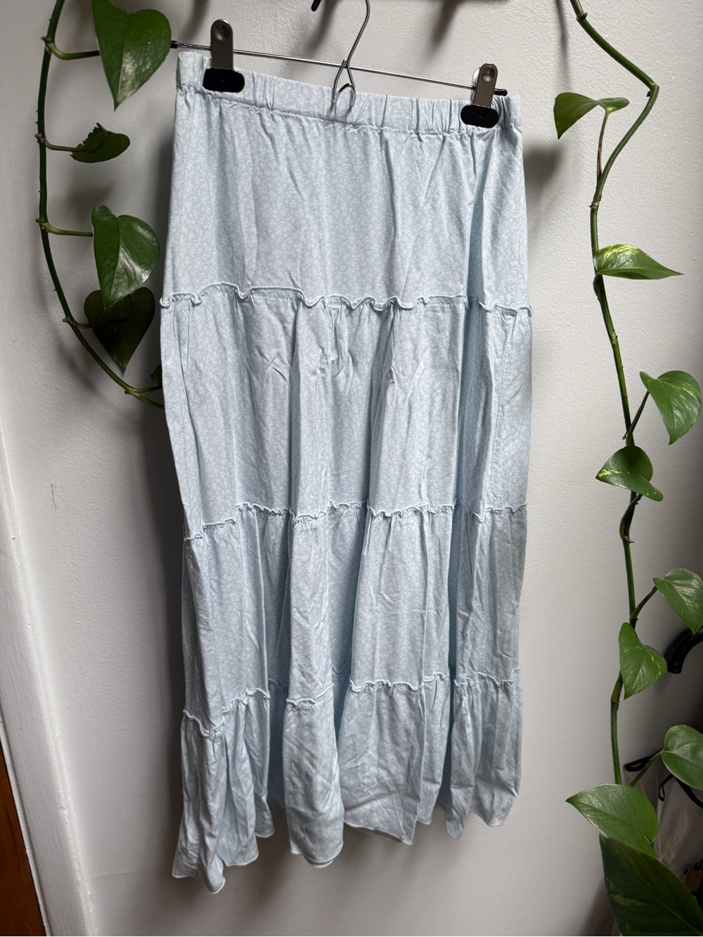 Brandy Melville Light Blue Tiered Maxi Skirt - Picture 3 of 6